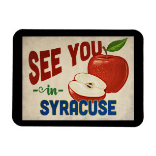 Magnet Flexible Syracuse New York Apple - Vintage voyage