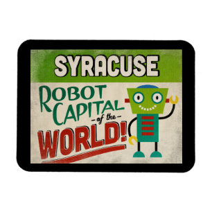 Magnet Flexible Syracuse New York Robot - Drôle Vintage