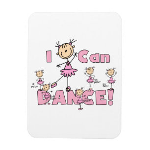 Magnet Flexible T-shirts et cadeaux Je peux danser