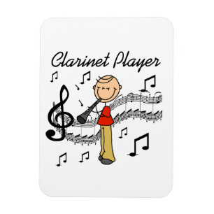Magnet Flexible T-shirts et Cadeaux pour Joueur de Clarinette Homm