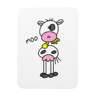 Magnet Flexible T-shirts et cadeaux Vache en bâtonnets