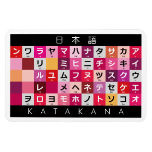 Magnet Flexible Table japonaise de katakanas