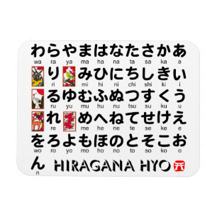 Magnet Flexible Table japonaise Hiragana (Hanafuda)
