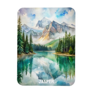 Magnet Flexible Tableau aquarelle du parc national Jasper
