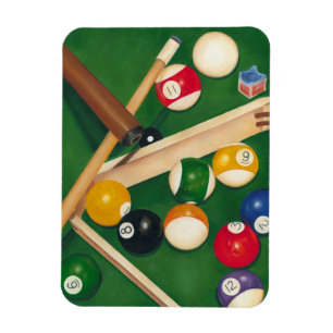 Magnet Flexible Tableau de billards réaliste avec les boules et la
