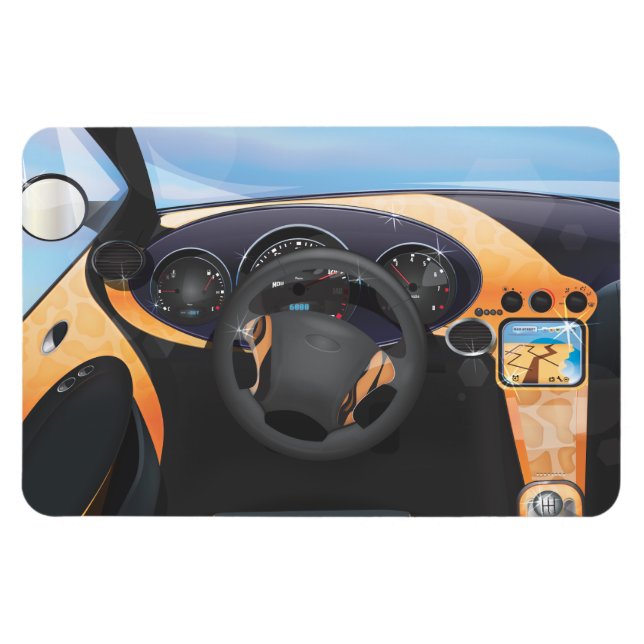 Magnet Flexible Tableau de bord de voiture de sport (Horizontal)