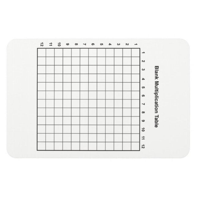 Magnet Flexible Tableau de multiplication (Horizontal)