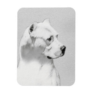 Magnet Flexible Tableau Dogo Argentino - Art Chien original
