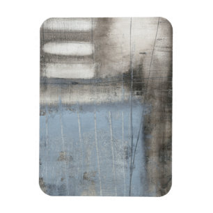 Magnet Flexible Tableau gris et bleu Abstrait