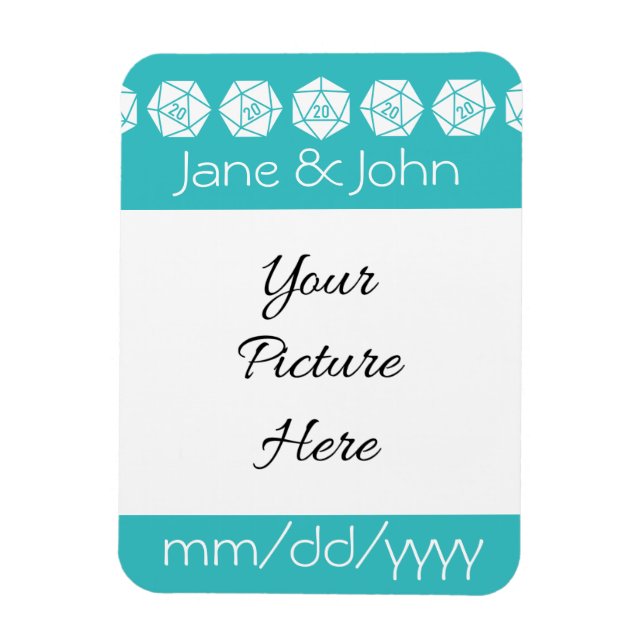 Magnet Flexible Tabletop Chic dans un aimant Turquoise Save the Da (Vertical)