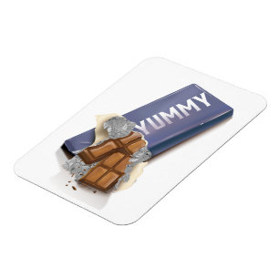 Magnet Flexible Tablette de chocolat délicieux