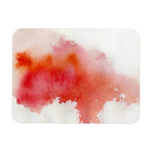 Magnet Flexible Tache rouge, peint à la main abstrait d'aquarelle