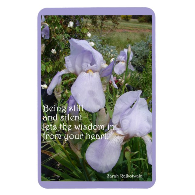 Magnet Flexible Tact and Silent Inspirational Quota Purple Iris (Vertical)