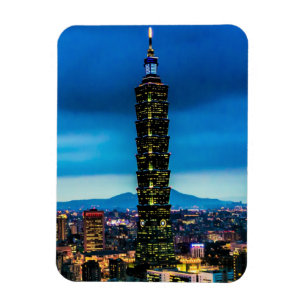 Magnet Flexible Taipei, Taïwan Skyline la nuit