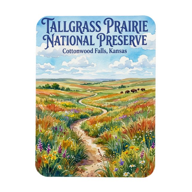 Magnet Flexible Tallgrass Prairie National Preserve États-Unis (Vertical)