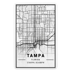 Magnet Flexible Tampa Florida USA Travel City Map Poster