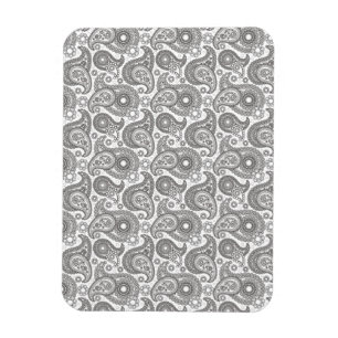 Magnet Flexible Tangerine Black Paisley