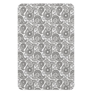 Magnet Flexible Tangerine Black Paisley