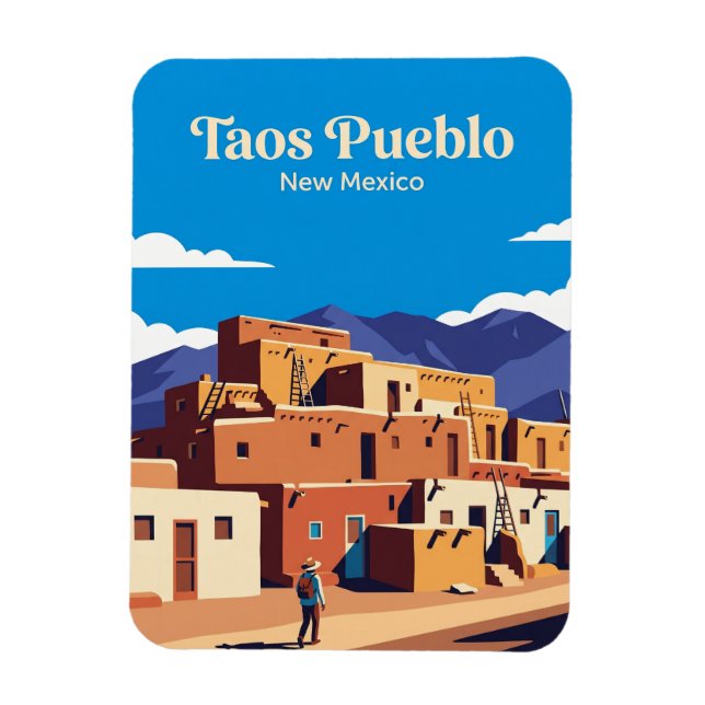 Magnet Flexible Taos Pueblo États-Unis (Vertical)