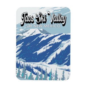 Magnet Flexible Taos Ski Valley Ski Area Winter Nouveau-Mexique Vi