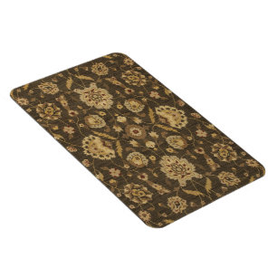 Magnet Flexible Tapisserie florale verte forêt or