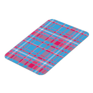 Magnet Flexible Tartan bleu et rouge