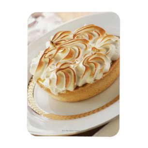 Magnet Flexible Tarte au citron avec meringue cuite dans l'assiett