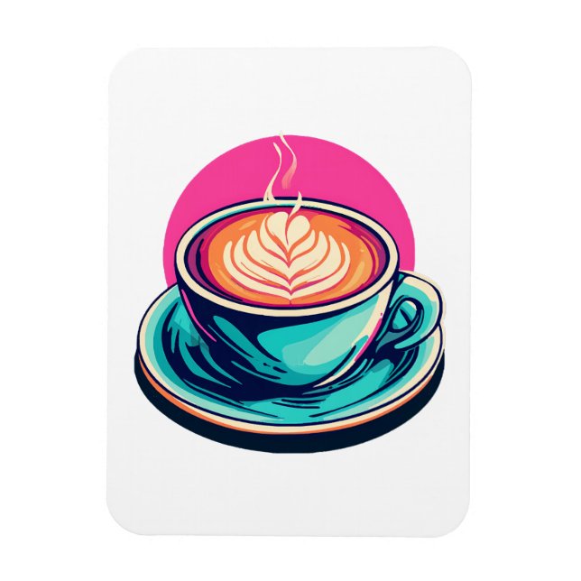 Magnet Flexible Tasse de cappuccino (Vertical)