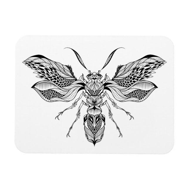 Magnet Flexible Tatouage à la guêpe d'abeille (Horizontal)