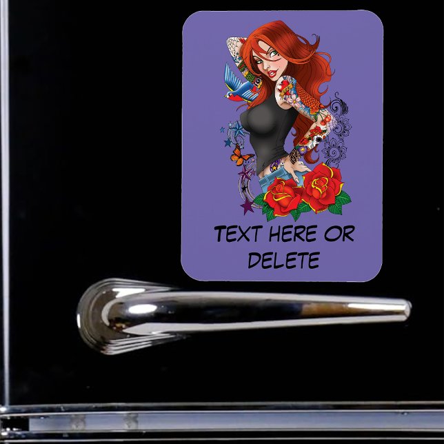 Magnet Flexible Tatouages de femme rousse (Créateur téléchargé)