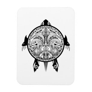 Magnet Flexible Tattoo Tribal Turtle