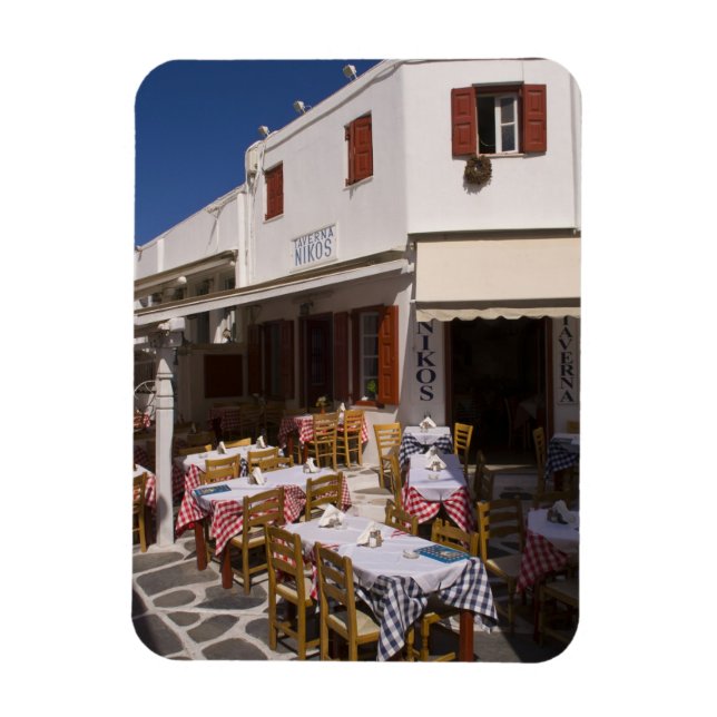Magnet Flexible Taverna Nikos, Mykonos, Îles Cyclades, Grèce (Vertical)