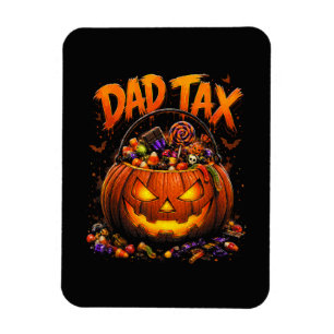 Magnet Flexible Taxe Papa Drôle Halloween Citrouille