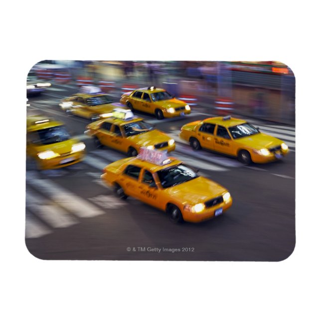 Magnet Flexible Taxi Jaune de New York (Horizontal)