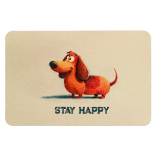 Magnet Flexible Tay Happy Dog – Citation Positive Mignonne Art