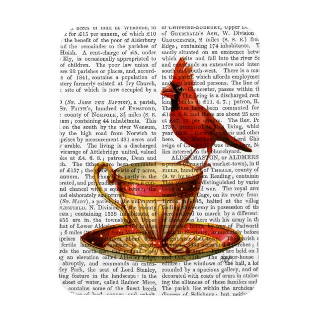 Magnet Flexible Teacup Et Cardinal Rouge (Vertical)