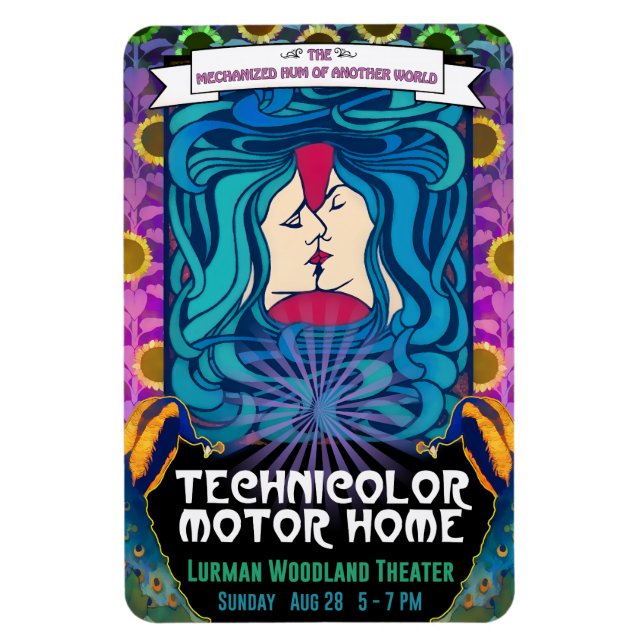 Magnet Flexible Technicolor Moteur Accueil Bois Baiser (Vertical)