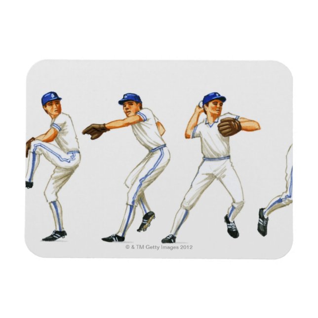 Magnet Flexible Technique de lancer de base-ball, image multiple (Horizontal)