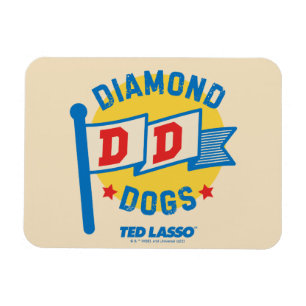 Magnet Flexible Ted Lasso Diamond Chiens Pennant Graphisme