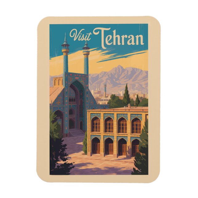 Magnet Flexible Téhéran Iran Golestan Palace Illustration Voyage (Vertical)