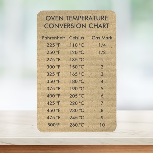 Magnet Flexible Température du graphique de conversion Celsius Fah (Conversion Chart Temperature Celsius Fahrenheit Magnet
)