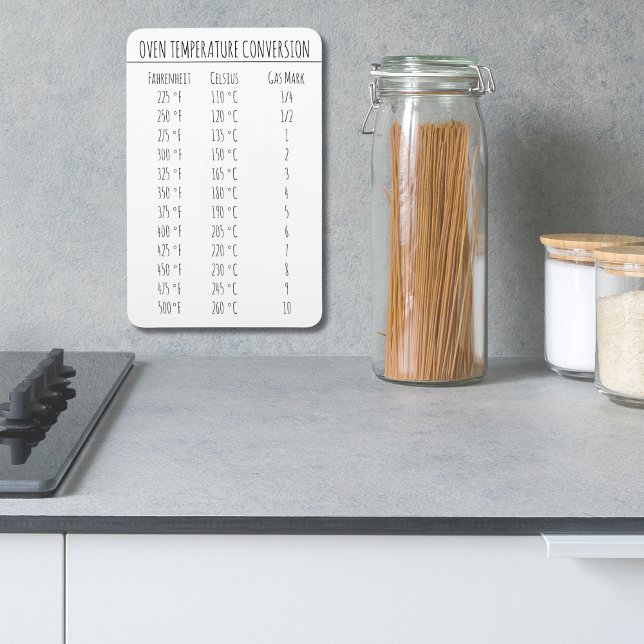 Magnet Flexible Température du graphique de conversion Celsius Fah (Conversion Chart Temperature Celsius Fahrenheit Magnet)
