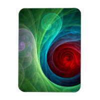 Tempête rouge Floral Art moderne Abstrait Motif co