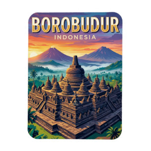 Magnet Flexible Temple de Borobudur Indonésie