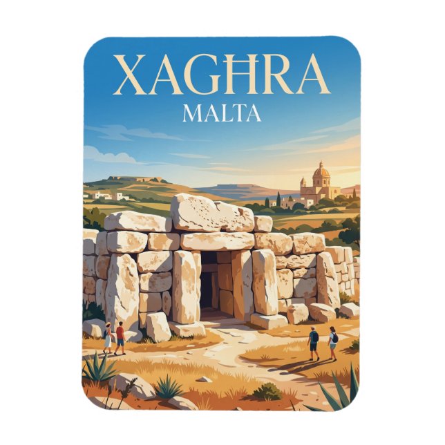 Magnet Flexible Temples de Ġgantija Malte (Vertical)