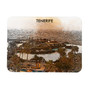 Magnet Flexible Tenerife Canarias Espagne voyage millésime