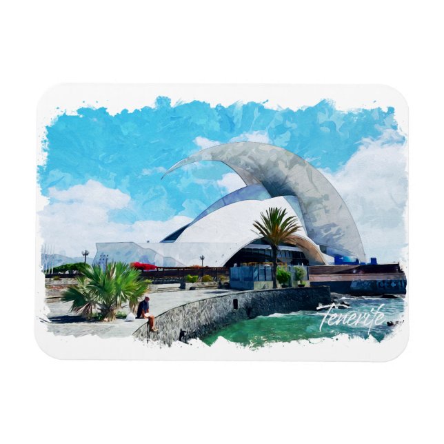 Magnet Flexible Tenerife Espagne Canaries Vintage voyage (Horizontal)