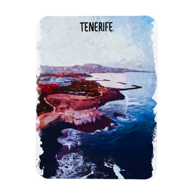 Magnet Flexible Tenerife Espagne Côte Canarias Voyage Souvenir (Vertical)
