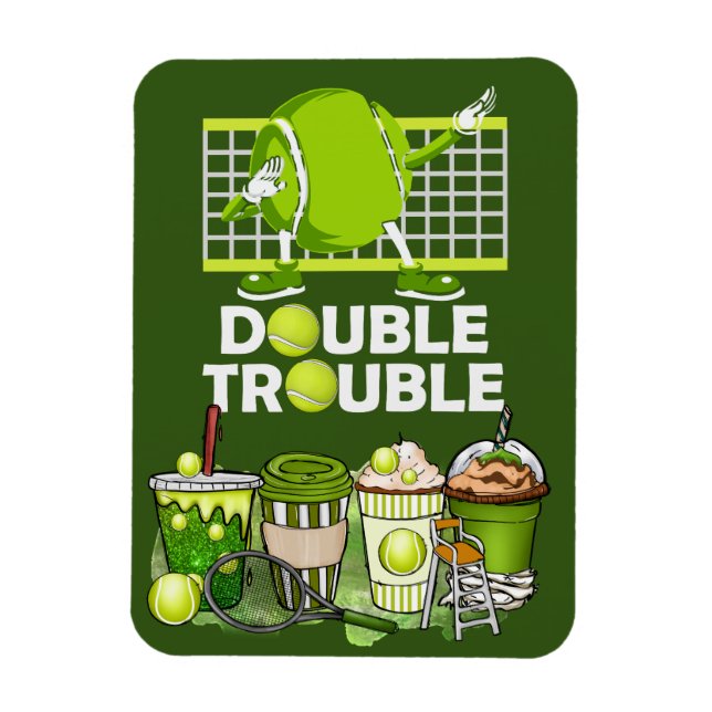 Magnet Flexible Tennis Puzzles avec un dicton drôle pour joueur (Vertical)