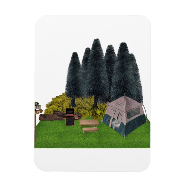 Magnet Flexible Tente Camping en Forêt (Vertical)
